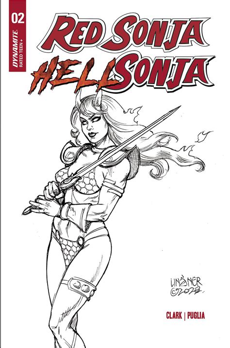 Red Sonja Hell Sonja Cover N Incentive Joseph Michael Linsner Line