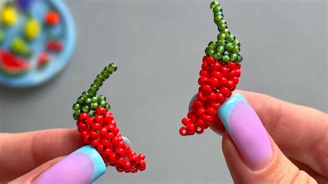 How To Make A Beaded Chili Pepper Tutorial Step By Step Youtube