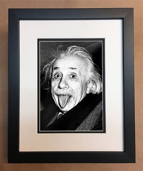 Albert Einstein Black and White Photo Professionally Framed, Matted ...