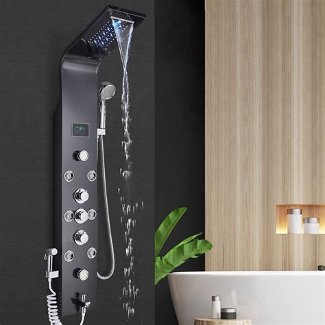 Fyheast Colonne De Douche Hydromassante Led Fonction Syst Me De