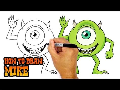 Mike Wazowski Drawing easy Step by Step – I'm Youtuber – Follow my ...