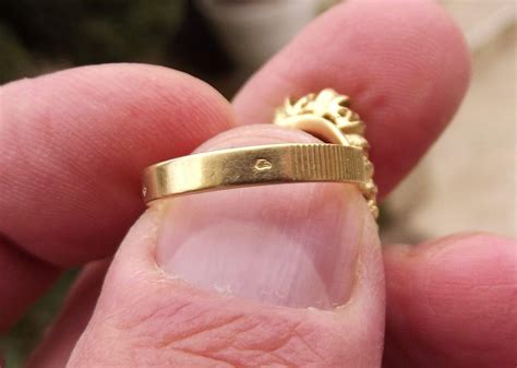 Ancienne Bague Or Carats Poin On T Te D Aigle Pierre Citrine Art