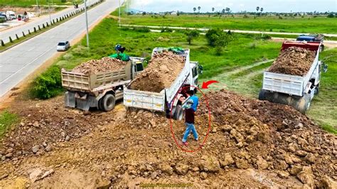 Best Amazing Processing Filling Land Up By Powerful Bulldozer Komatsu