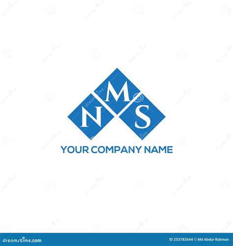 Nms Letter Logo Design On White Background Nms Creative Initials