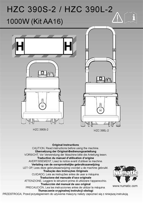 Aspirateur filtration absolue HZC390L Matériel de nettoyage