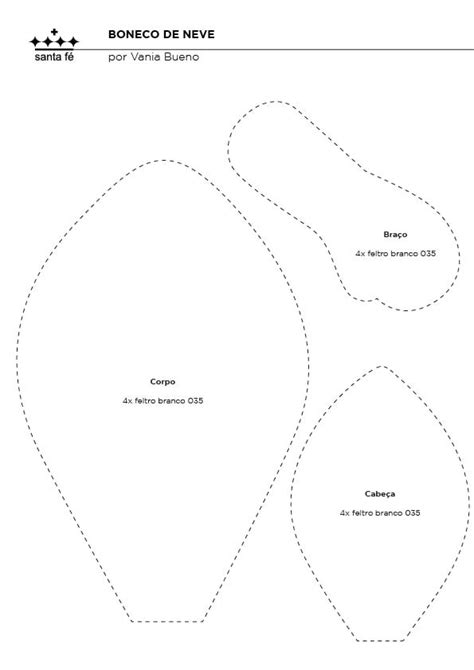Boneco De Neve Em Feltro Passo A Passo Molde Gratuito Ver E Fazer