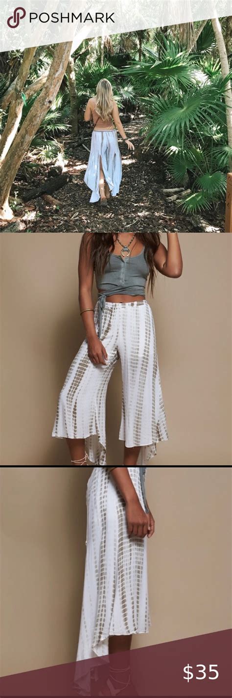 12th Tribe Pants Size Med Flowy Pants Style Lace Skirt