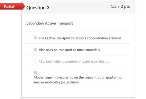 Solved Secondary Active Transport Uses active transport to | Chegg.com