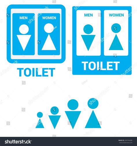 Vector Man Woman Restroom Sign Square Stock Vector Royalty Free