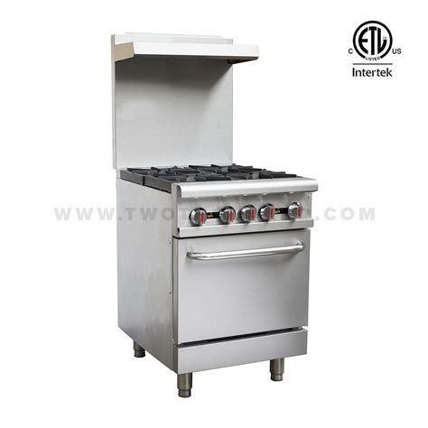 4 Burners ETL Commercial Gas Hot Plate With Baking Oven RGR24