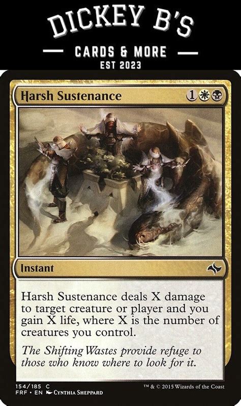 Magic The Gathering Fate Reforged 154 Harsh Sustenance 4x Playset Ebay