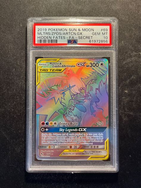 Moltres Zapdos Articuno PSA 10 Hidden Fates Pokemon TCG Kaufen