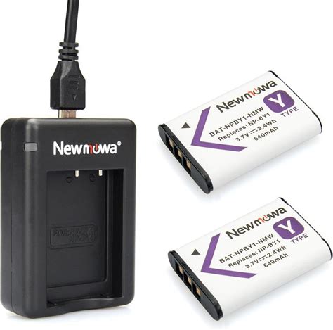 Amazon Newmowa NP BY1 Battery 2 Pack And Rapid Dual Charger