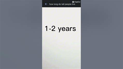 How Long Do Tall People Live Youtube