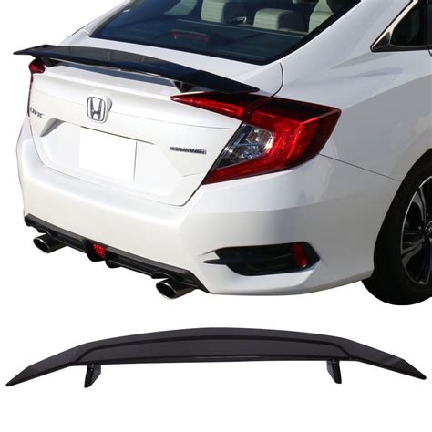 Car And Truck Spoilers And Wings Flat Black Vrs Type Rear Roof Spoiler Wing For Honda Civic Lx 2006