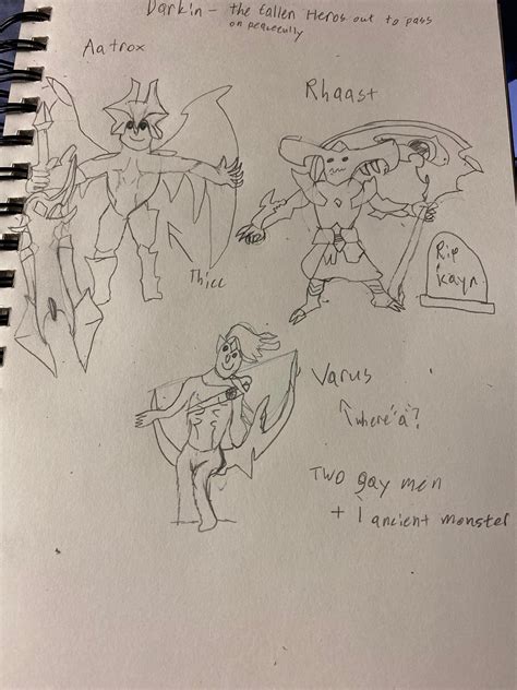 I Tried My Hand At Drawing Some Small Smiling Darkin Aatroxmains