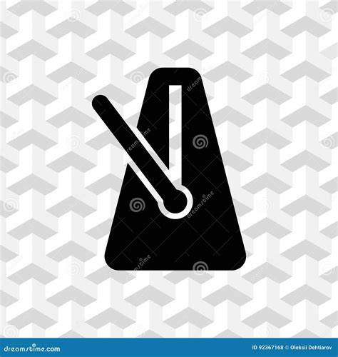 Metronome Icon Stock Vector Illustration Flat Design Stock Vector