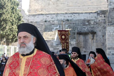 Orthodox Priests At Nativity Square In Bethlehem Photograph By Munir Alawi Pixels