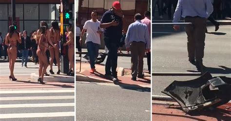 Chocó su vehículo por mirar modelos en bikini en una de las avenidas