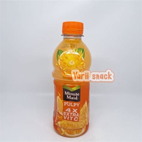 Jual Minute Maid Pulpy Orange Minuman Dengan Butiran Jeruk Asli 300 Ml