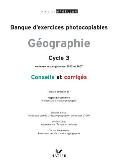 Banque Dexercices Photocopiables Cycle 3 Conseils Et Corrigés