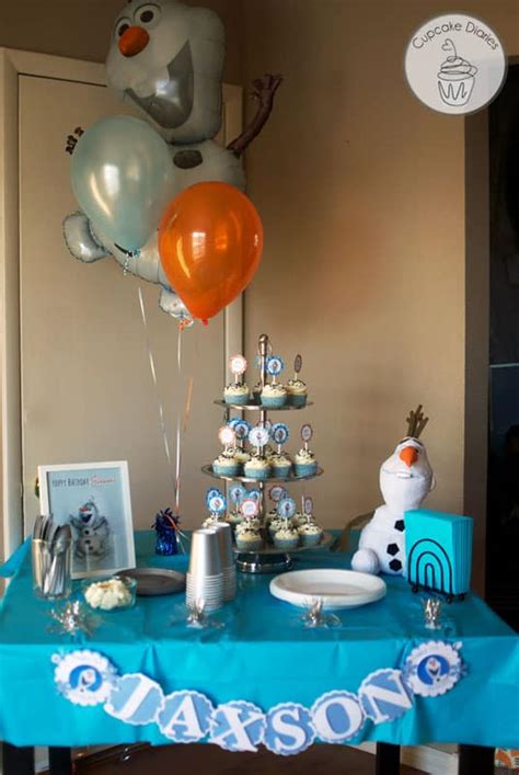 Simple Olaf Birthday Party Cupcake Diaries