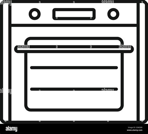 Cooking Convection Oven Icon Outline Vector Gas Kitchen Stove Cooker