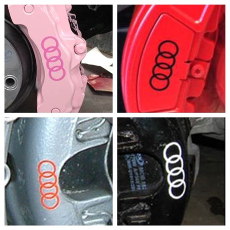 10 Pc Set Audi Brake Caliper Vinyl Sticker Decal Logo Overlay