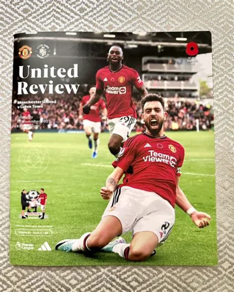 MANCHESTER UNITED VS Luton Town 2023 24 FA Premier League Programme