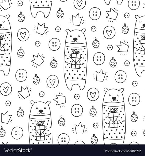 Doodle pattern Royalty Free Vector Image - VectorStock