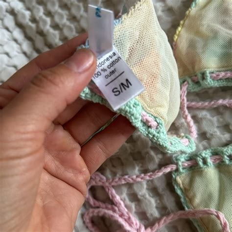 Andi Bagus Swim Andi Bagus Harlequin Crochet Bikini Size Sm Worn Poshmark