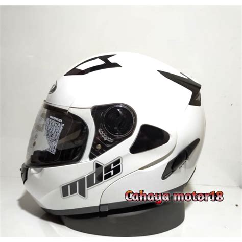 Jual Helm Mds Pro Rider Solid White Putih Modularhelem Mds Original