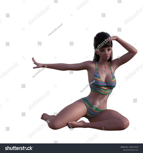 Bikini Sexy Woman 3d Illustration Stock Illustration 2186474249 Shutterstock