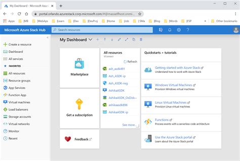 Verwenden Des Azure Stack Hub Benutzerportals Azure Stack Hub Microsoft Learn