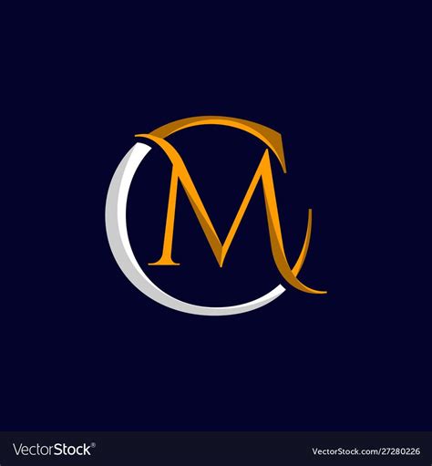 Letter Cm Modern Stylish Logo Design Vector Image On Vectorstock Artofit