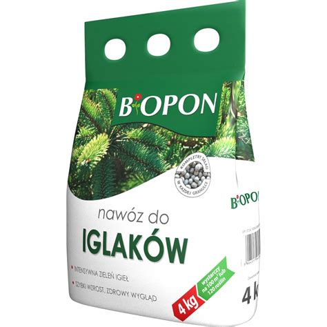 NAWÓZ DO IGLAKÓW DRZEW I KRZEWÓW IGLASTYCH GRANULOWANY BIOPON 4kg