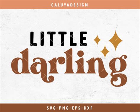 Little Darling Svg Cut File For Cricut Cameo Silhouette Boho Baby