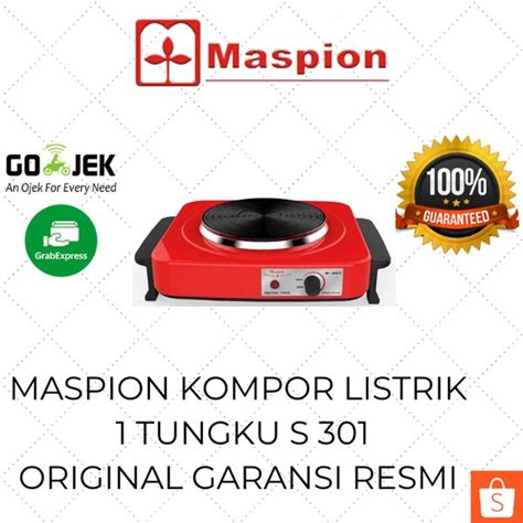 Jual Maspion Kompor Listrik 1 Tungku S301 Kompor Elektrik Mini Kecil Low Watt Murah Portable