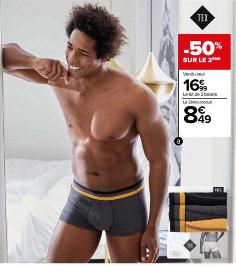 Promo Le Lot De Boxers Tex Chez Carrefour Icatalogue Fr