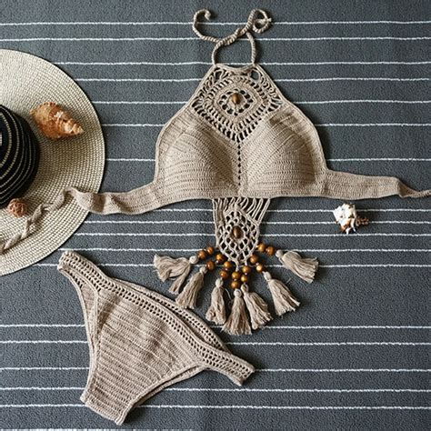 Aliexpress Buy 2018 New 2pcs Vintage Women Sexy Knitting Bikini