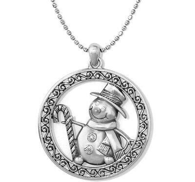 NWT Brighton ICEBLINK Snowman Necklace Frosty Silver MSRP 58 EBay