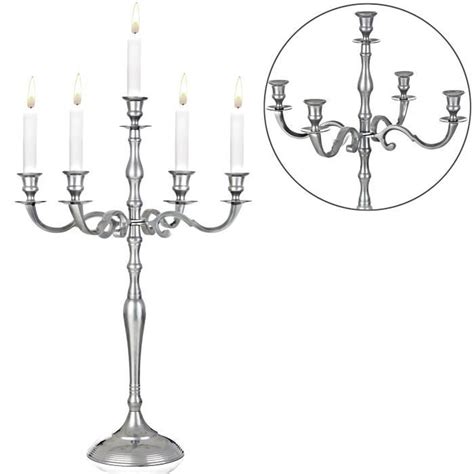 Chandelier Bougeoirs Branches En Aluminium Et Nickel Hauteur