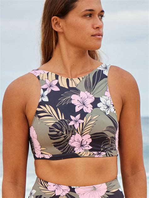 Roxy Pro The Pop Up Haut De Bikini Crop Top Pour Femme Roxy