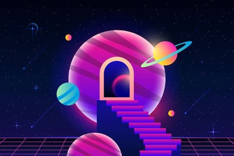 Free Vector | Gradient surrealist galaxy illustration