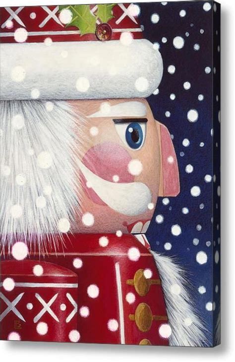 Santa Nutcracker Acrylic Print By Lynn Bywaters Christmas Paintings Christmas Canvas Holiday