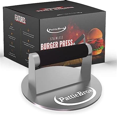 PattieBros Stainless Steel Burger Press 6 2in Hamburger Press With