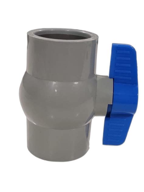 Grey And Blue PVC Solid Ball Valve Threaded Valve Size 3inch At Rs