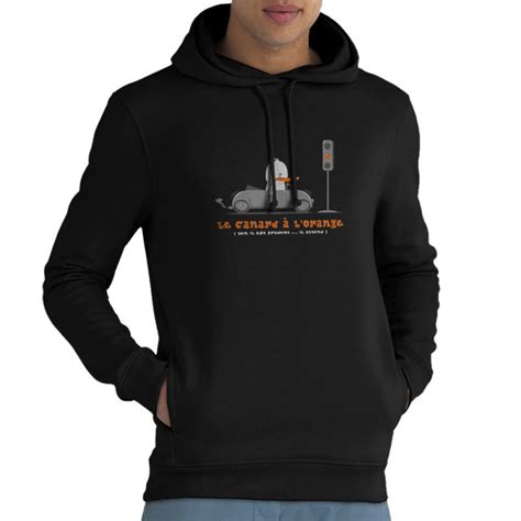 Sweat Homme Capuche Coton Bio Le Canard L Orange