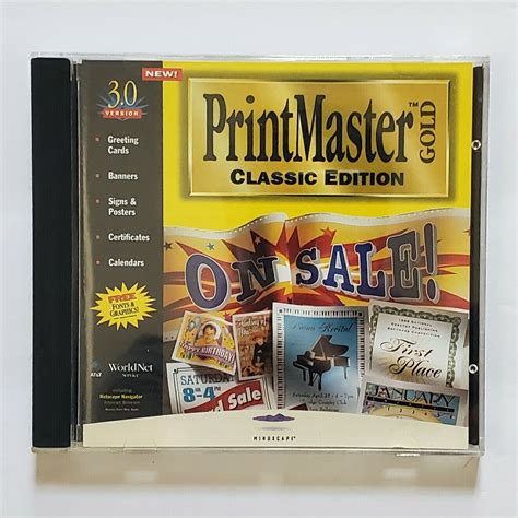 Mavin Printmaster Gold Classic Edition V3 Pc Cd Rom Win 95 Win 31