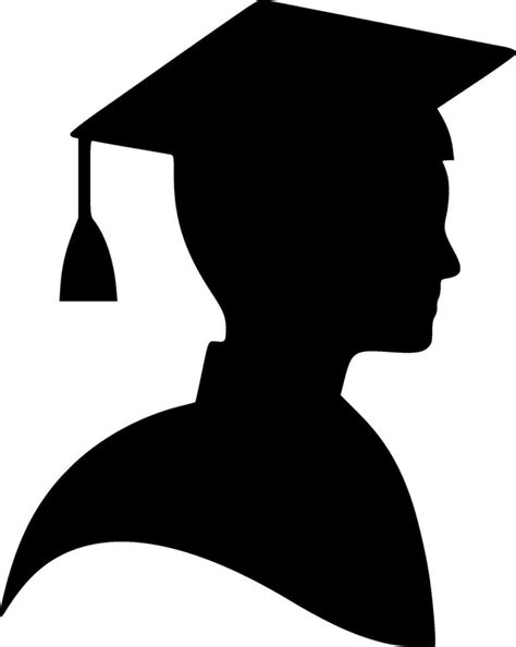 Graduate, Black and White illustration 49606324 Vector Art at Vecteezy